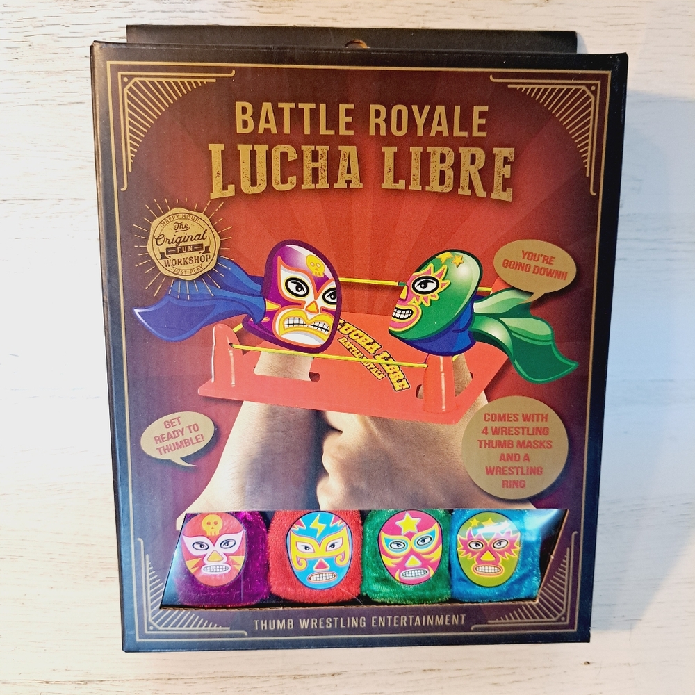 Thumb Wrestling Lucha Libre Ring and Masks Gag Gift Stocking Stuffer Family Game